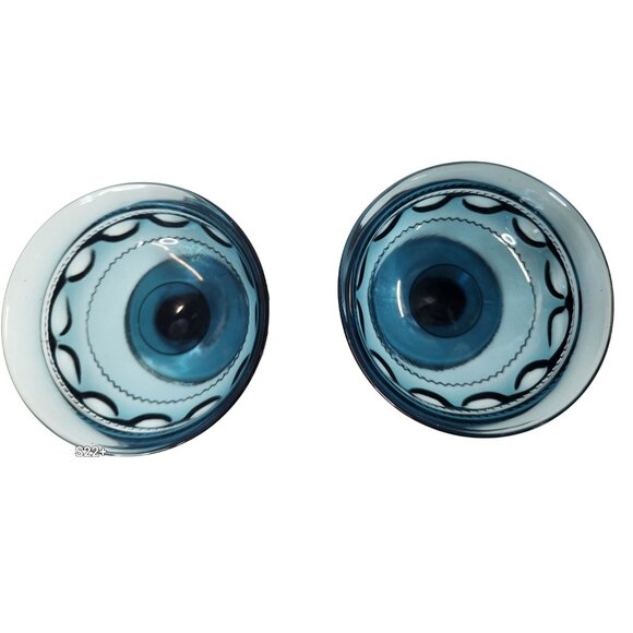 Tiffin Glass teal blue Kings Crown, Thumbprint pattern Vintage Blue  Dessert Dis - Picture 7 of 16